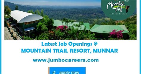 Post & find jobs in seremban and surrounding areas. Latest Job Vacancies in Munnar Mountain Trail Premium Resort