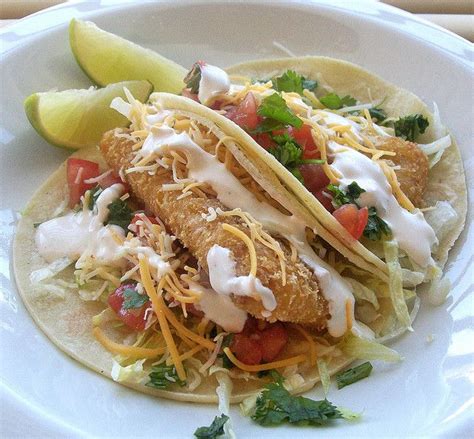 Fish tacos aren't complete without fish taco sauce! Homemade Fish Tacos with white sauce | main dish recipies ...