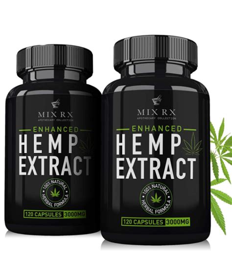 2 Pack Hemp Oil 240 Capsules 3000mg For Relief Maximized Potency