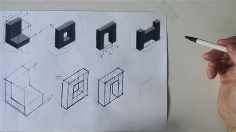 Isometric Drawing Practice 1 Crating Exercise 1 Youtube