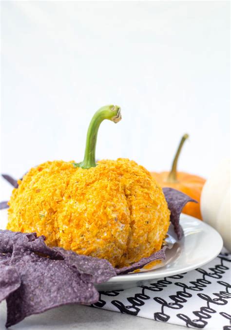 Pumpkin Shaped Cheese Ball Simply Made Recipes
