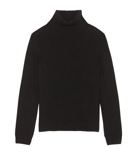 Saint Laurent Black Cashmere Rollneck Sweater Harrods Uk