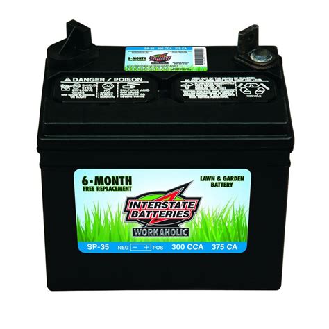 Solidium welds are designed to stop corrosion. Interstate Battery 5-1/4 in. x 7-3/4 in. Lawn and Garden ...