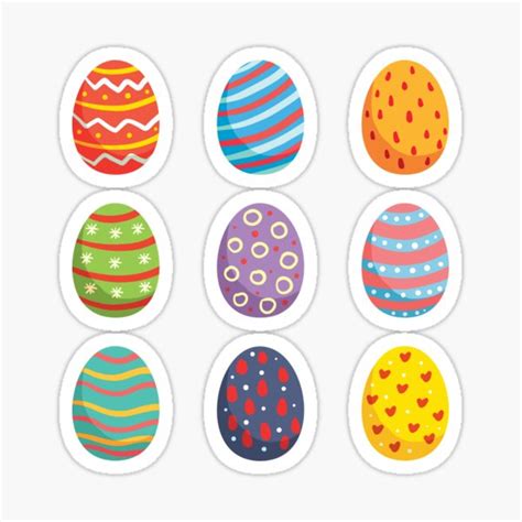 Easter Day Eggs Sticker For Sale By Merchprints Redbubble