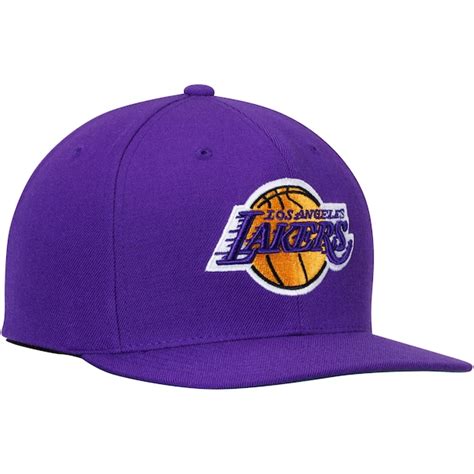 Mens Los Angeles Lakers Mitchell And Ness Purple Wool Solid 2 Adjustable