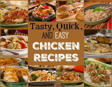 In fact, you probably have most of them on hand. 14 Tasty, Quick & Easy Chicken Recipes | MrFood.com