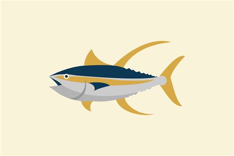 Yellow Fin Tuna Fish Vector Graphic By Lexlinx · Creative Fabrica