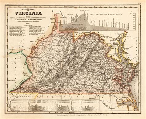 Virgi Antique Map Vintage Wall Art Vintage World Maps Virginia Map