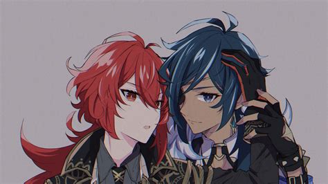 Hourly diluc & kaeya начал(а) читать. Red And Blue Hairs Diluc Kaeya Games HD Genshin Impact ...