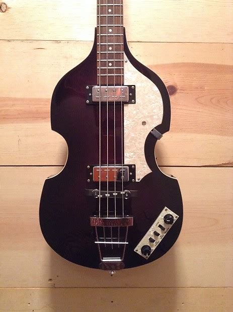 Hofner B Bass Hi Series Translucent Black Reverb