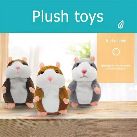 Buy Kids Cute 16cm Electronic Toy Repeating Talking Plush Hamster