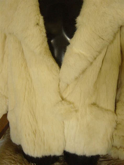 vintage white ermine fur jacket with huge fur collar from etsy