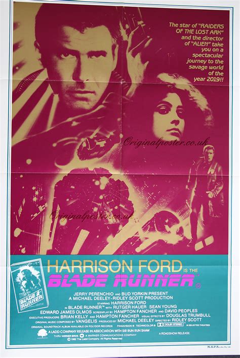 Blade Runner Original Vintage Film Poster Original Poster Vintage