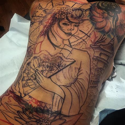 70+ Colorful Japanese Geisha Tattoos - Meanings and Designs (2019)