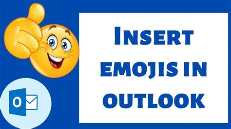How To Insert Emojisemotions In Outlook Youtube