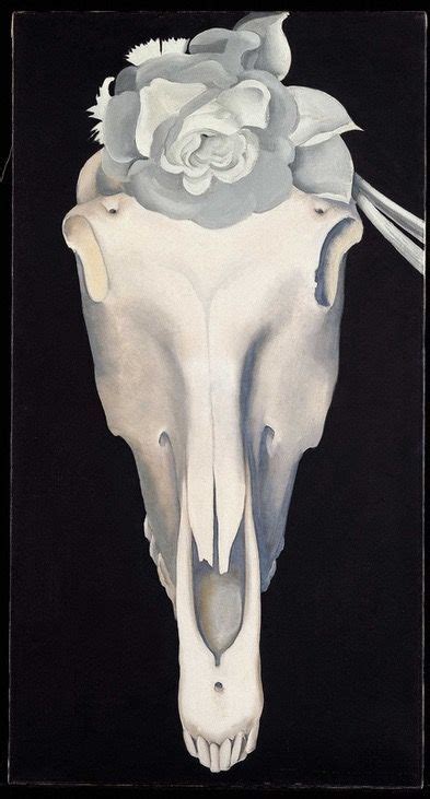 Click image to view detail. Georgia O'Keeffe. Horse's Skull with White Rose | Georgia ...