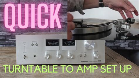 How To Connect A Turntable To An Amplifier Youtube