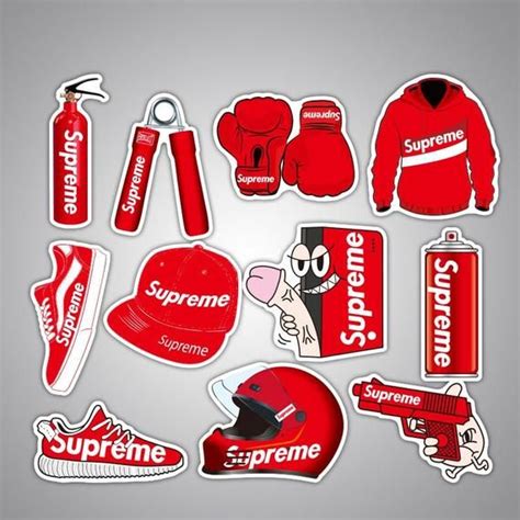 Supreme 50pcs Stickers Pack For Laptop Supreme Sticker Iphone