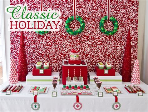 Classic Holiday Dessert Table Christmas Party Ideas For Kids