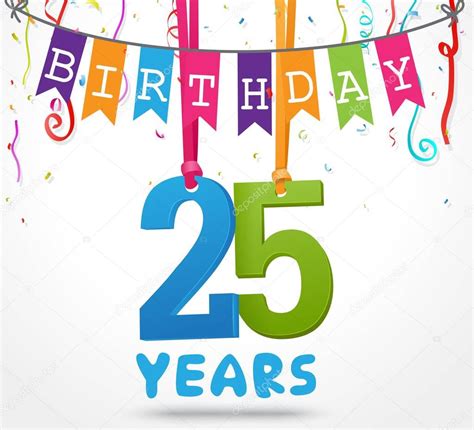 Happy 25 Birthday Card — Stock Vector © Bejotrus 149239100