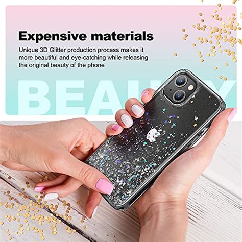 Ulak Designed For Iphone 13 Case Clear Glitter Sparkly Soft Tpu Bumper