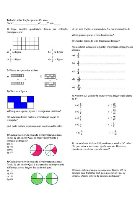 Exercicios De Matematica Ano Em Pdf Image To U