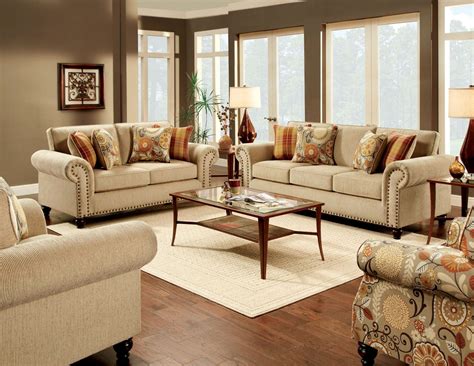 Rollins Tan Living Room Set From Furniture Of America Sm8110 Sf