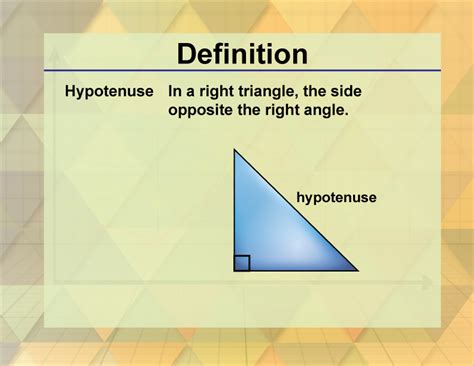 Hypotenuse Of A Triangle Definition Formulas