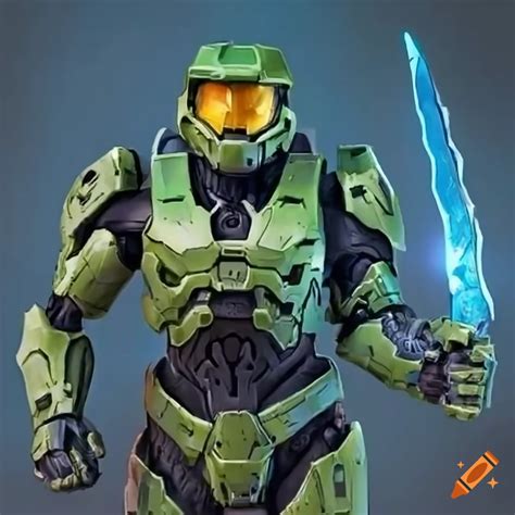 Image Of Master Chief With Energy Sword