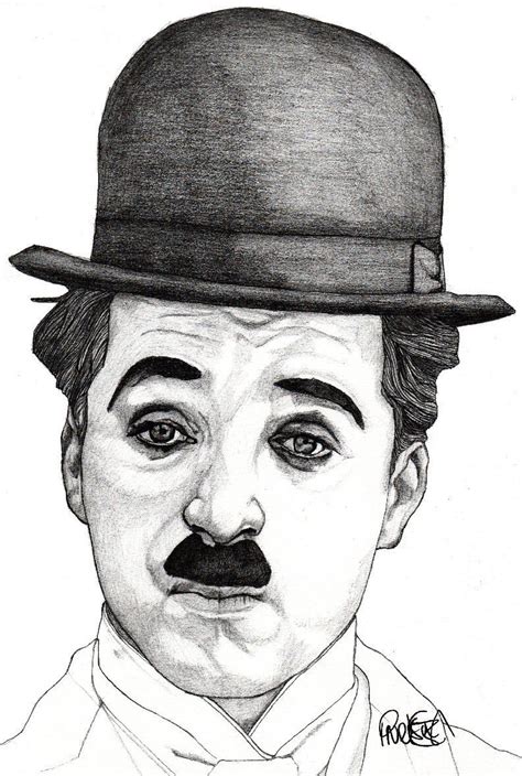 Charlie Chaplin Original Drawing Art Pencil Illustration Etsy In 2020