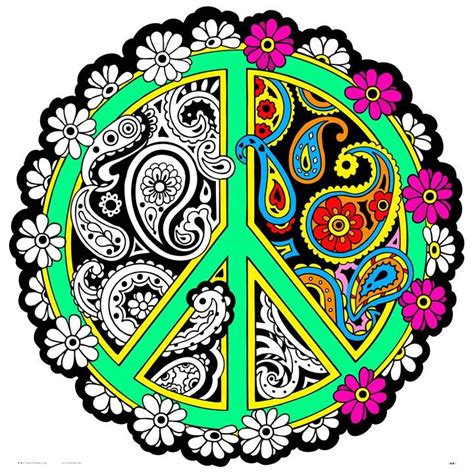 These mandala coloring pages are designed to put you in a peaceful and relaxed state of mind as you infuse the decorative designs with color. Peace Mandala - Stuff2Color | Peace sign art hippie, Peace ...