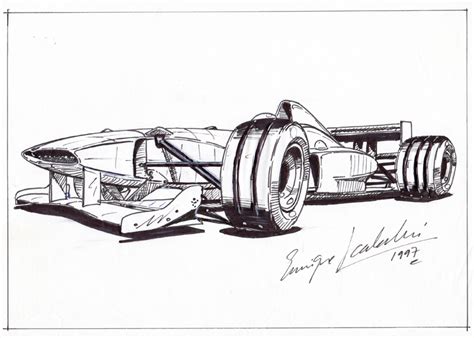 This is a fairly rounded car, so that the outlines of the body should. F1 Car Sketch at PaintingValley.com | Explore collection ...