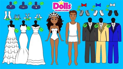 dolls drawing and playing paper dolls wardrobe dresses and accessories papercrafts for