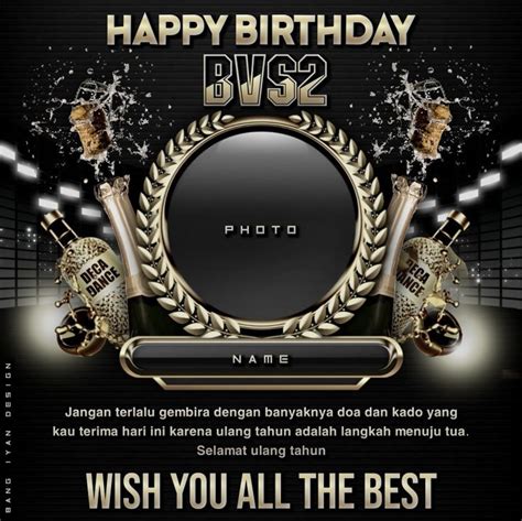 Flyer Birthday Di 2021 Ulang Tahun Kegembiraan Bingkai Foto