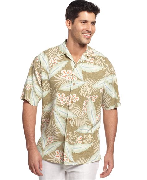 Tommy Bahama Polynesian Paradise Silk Shirt In Natural For Men Lyst