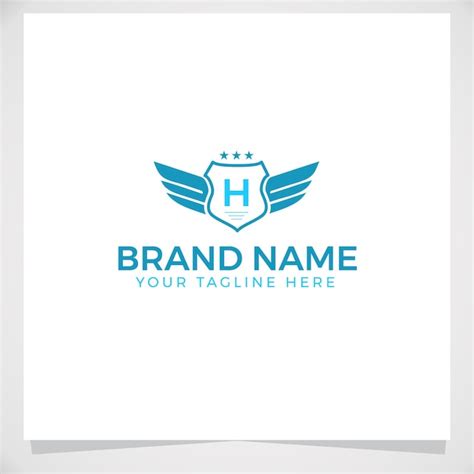 Premium Vector Emblem With Wings And Letter H Logo