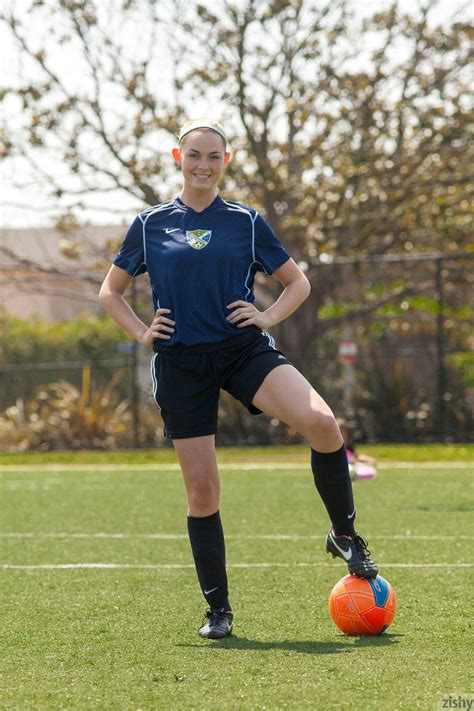 Redhead Coed Bailey Rayne Is A Litlte Cock Tease While Playing Soccer