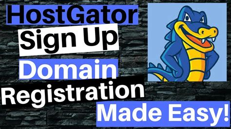 Hostgator Domain Registration And Web Hosting Sign Up Made Easy Youtube