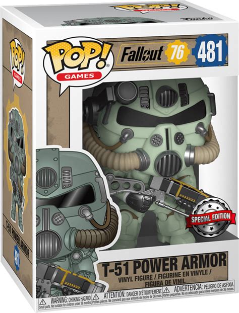 Funko Pop Games 481 Fallout T 51 Power Armor Vinyl Figure Green