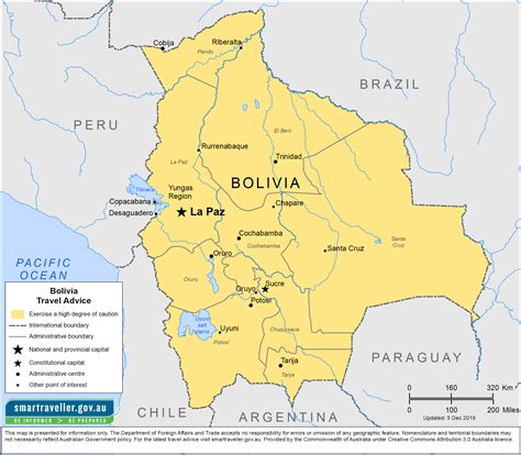 Bolivia facts and maps, travel map, guides, information, fun facts about major cities of bolivia, climate, weather, current events, geography, people the following is a simple map of bolivia showing its 9 departments (states). Bolivia Traveler Information - Travel Advice