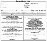 Pictures of Banquet Event Order Software