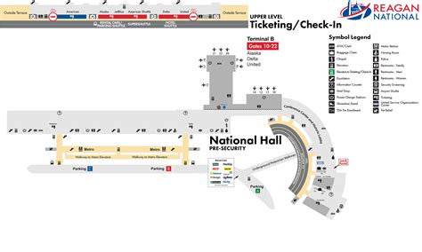 Ronald Reagan Washington National Airport Map Dca Printable
