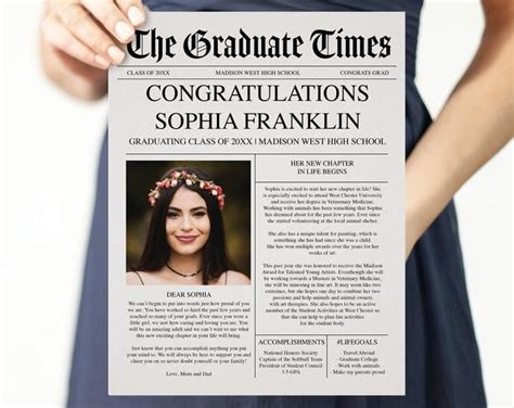 Graduation Newspaper Grad Announcements Graduation Class Congrats Grad