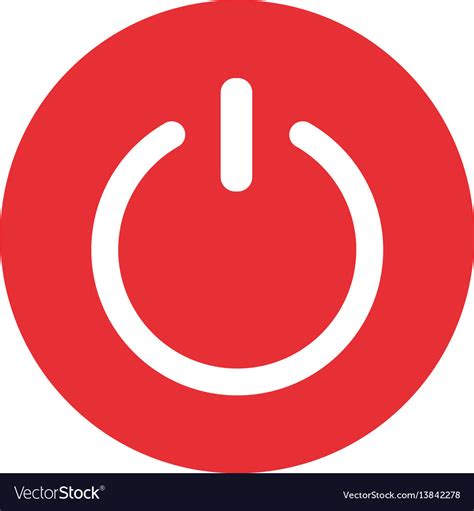 Shut Down Button Royalty Free Vector Image Vectorstock