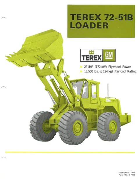 Equipment Brochure Terex 72 51b Wheel Loader 1979 E7026 13