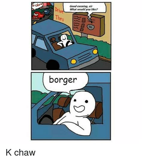 The original tumblr post can be. K-Che Good Evening Sir What Would You Like? TNel Borger K ...