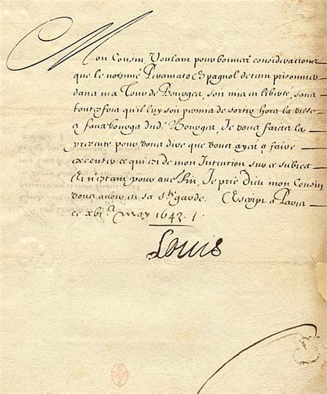 A L Ancien Regime Lettre Manuscrite De Louis Xiv Louis Xiv French