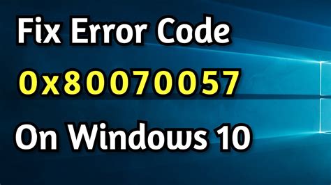0x80070057 Windows Update Error Code Grossdom