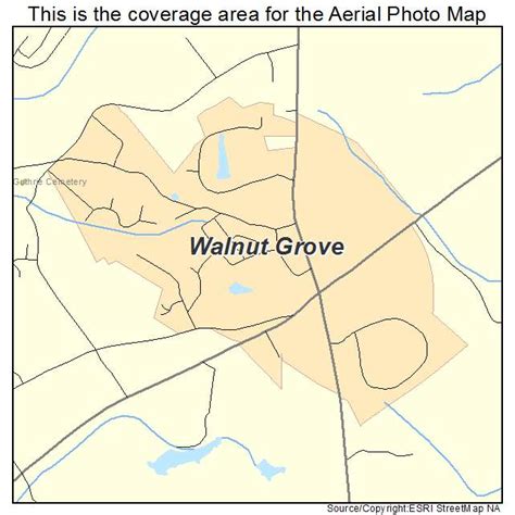Aerial Photography Map Of Walnut Grove Ga Georgia
