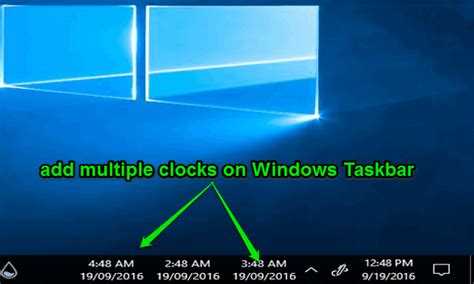 Multiple Clocks In Windows Taskbar For Different Timezones